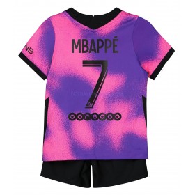 Barn Fotballdrakter Paris Saint-Germain Kylian Mbappé 7 Fjerde Jordan 2021 Kortermet